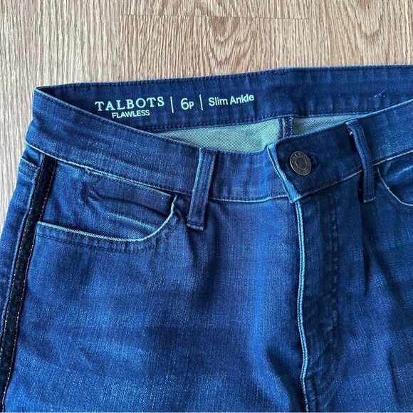 Talbots flawless high waist jegging with velvet piping size 6P - Picture 6 of 6